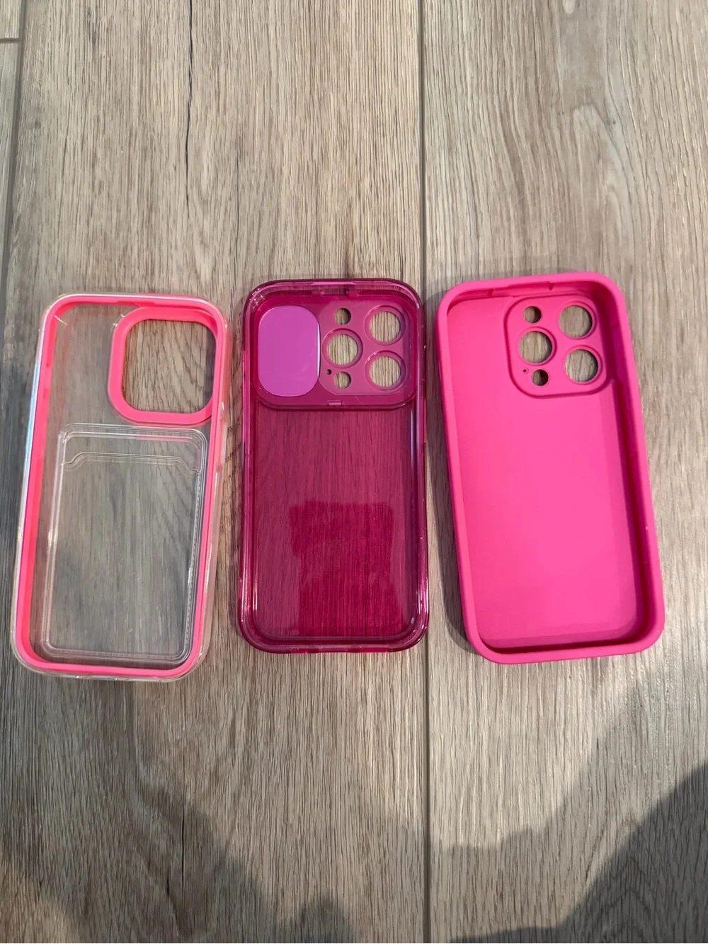 Pink iPhone 15 pro Case Set - Bright Pink